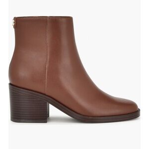 Nine West Amatto Brown Leather Ankle Booties